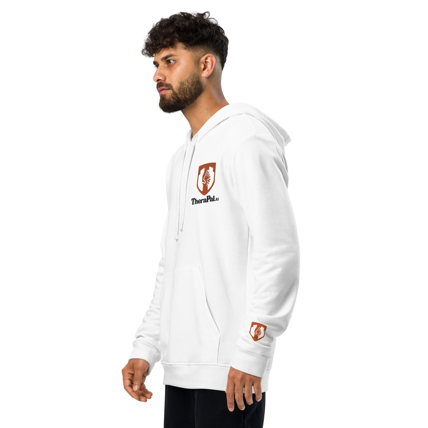 adidas fleece hoodie (black text)