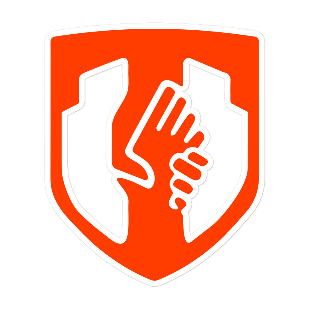 Bubble-free Shield sticker (white barrier)
