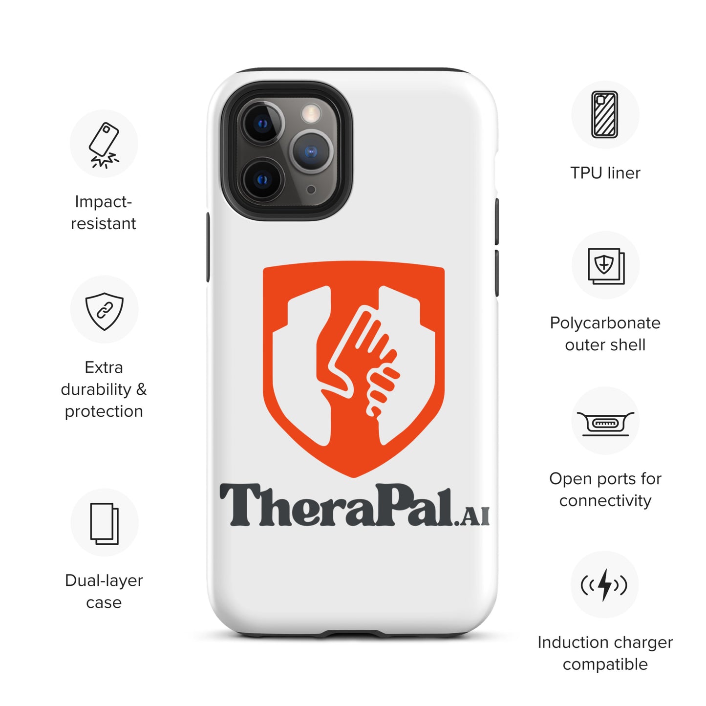 Tough Case for iPhone® (black text)