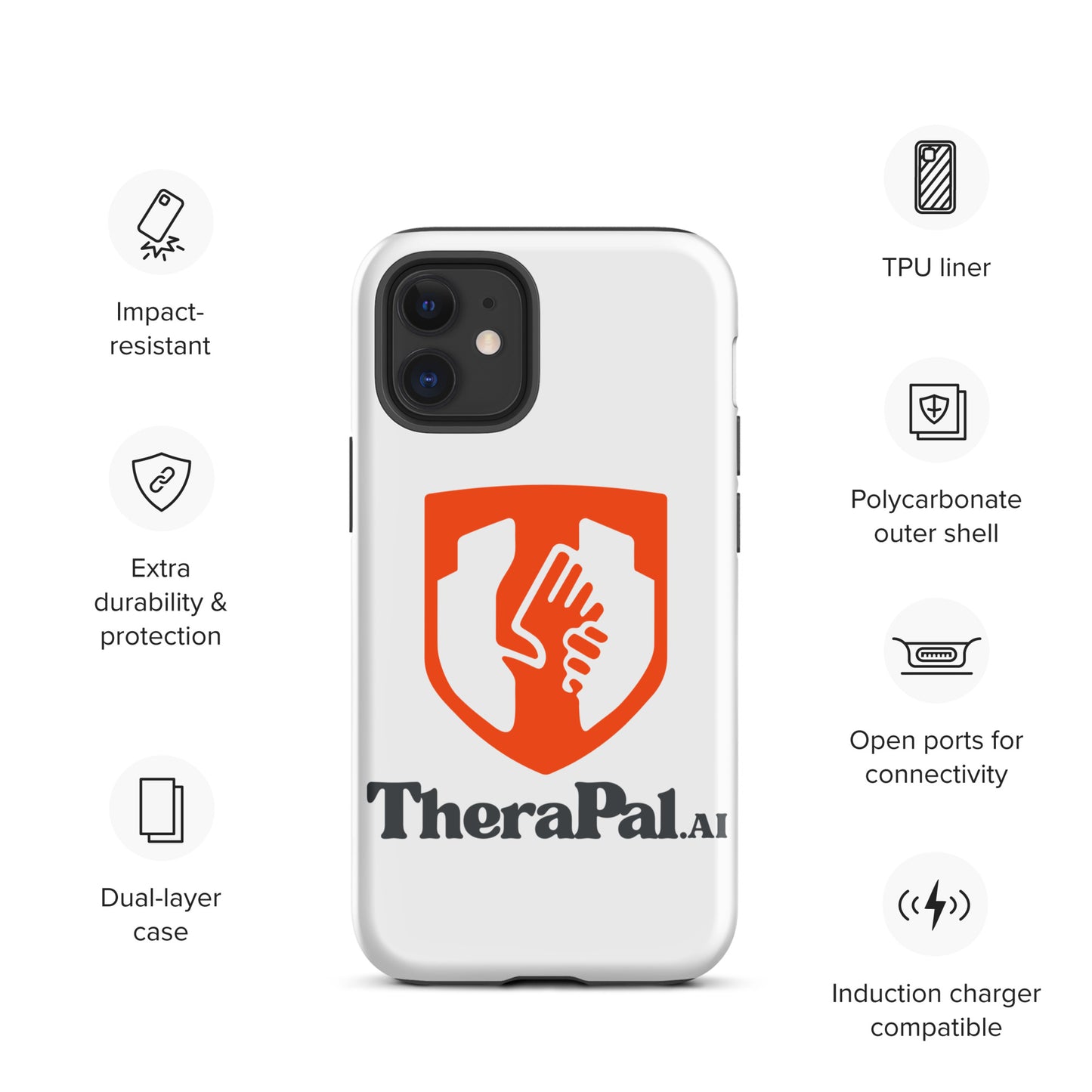 Tough Case for iPhone® (black text)