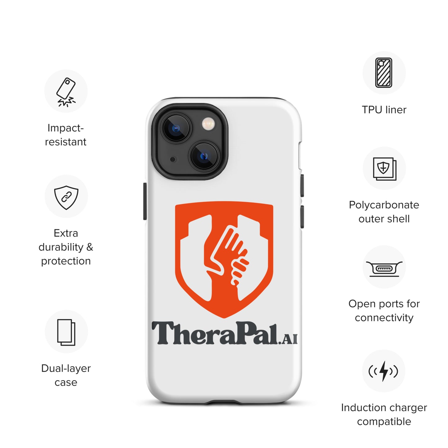 Tough Case for iPhone® (black text)