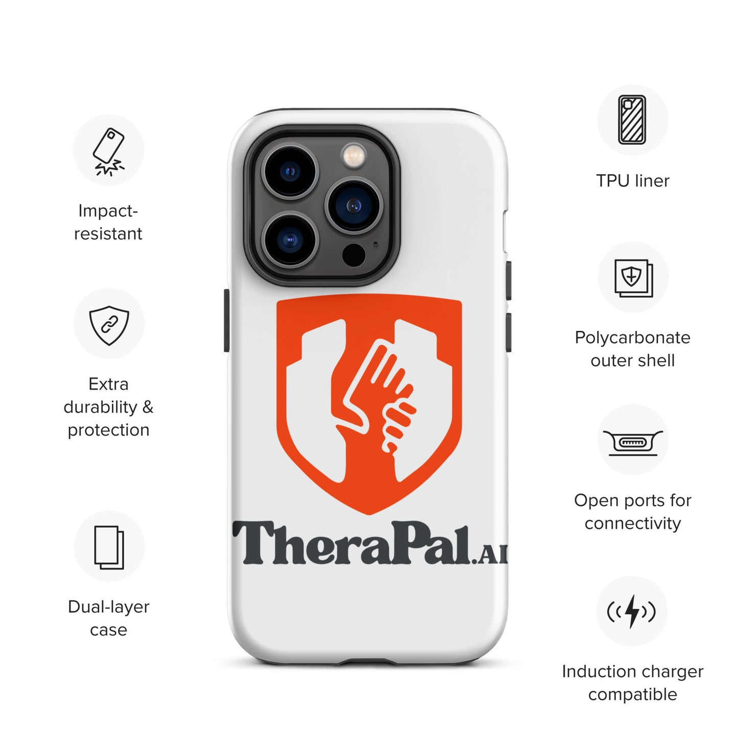 Tough Case for iPhone® (black text)