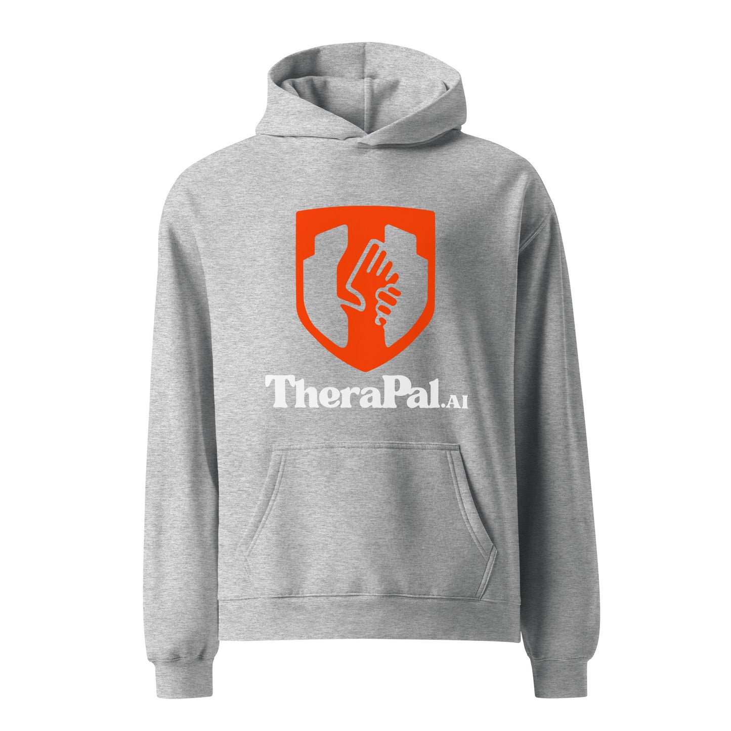 Unisex oversized hoodie (white text)