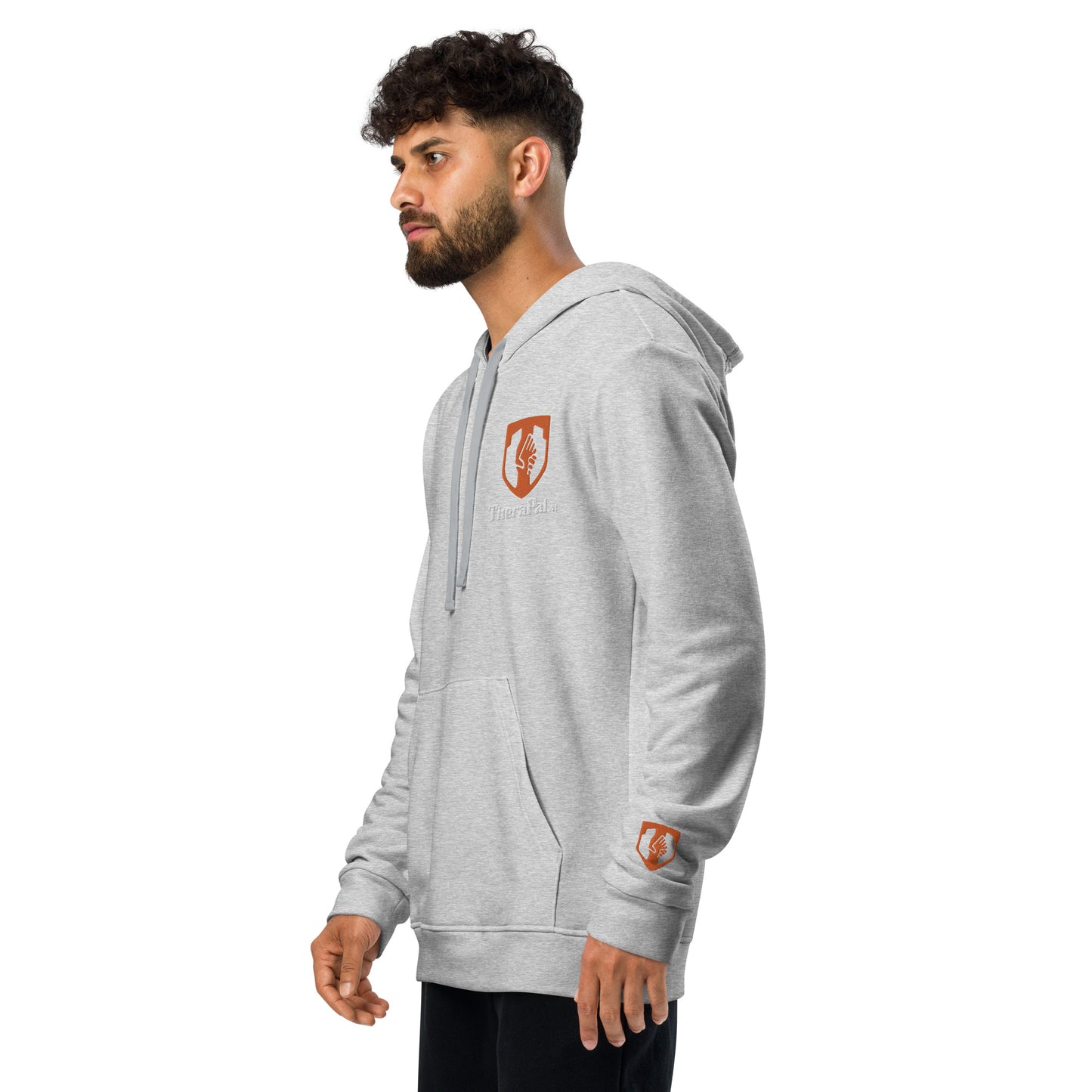 adidas fleece hoodie (white text)