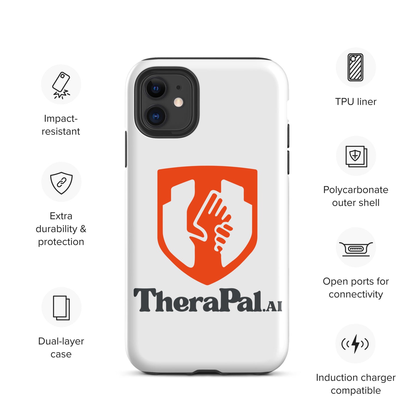 Tough Case for iPhone® (black text)