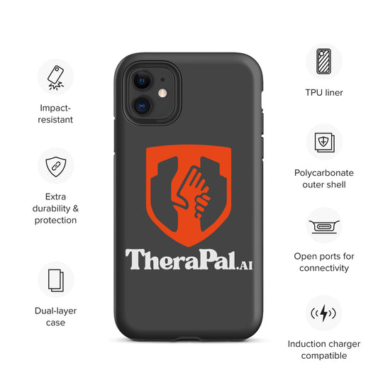 Tough Case for iPhone® (white text)