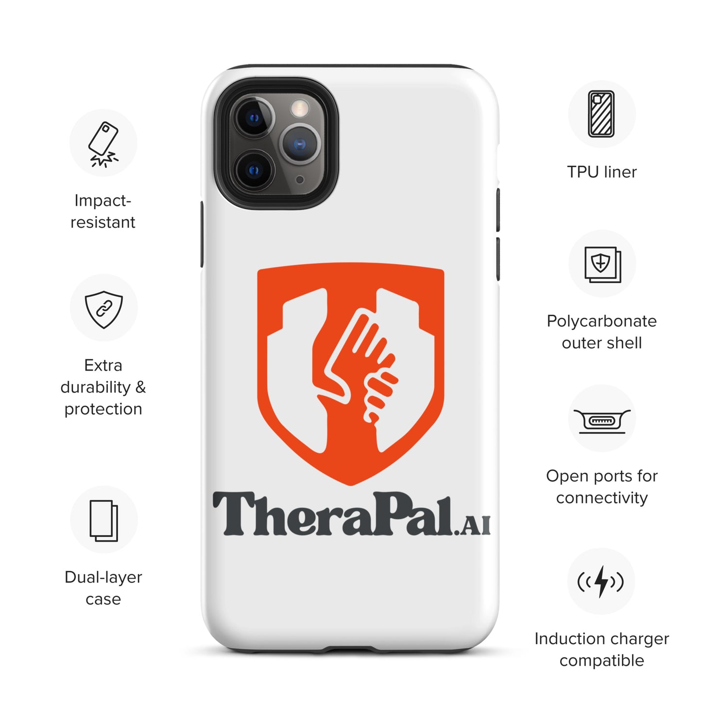 Tough Case for iPhone® (black text)