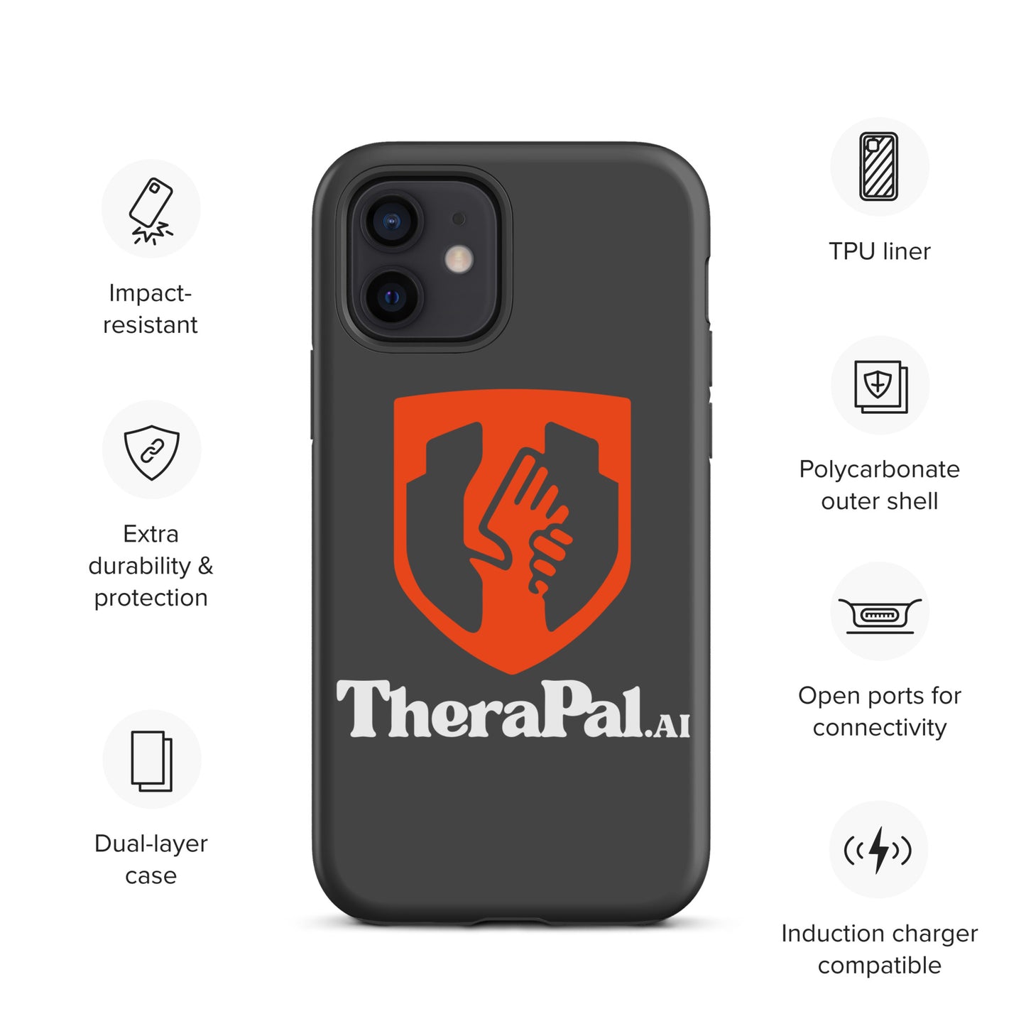 Tough Case for iPhone® (white text)