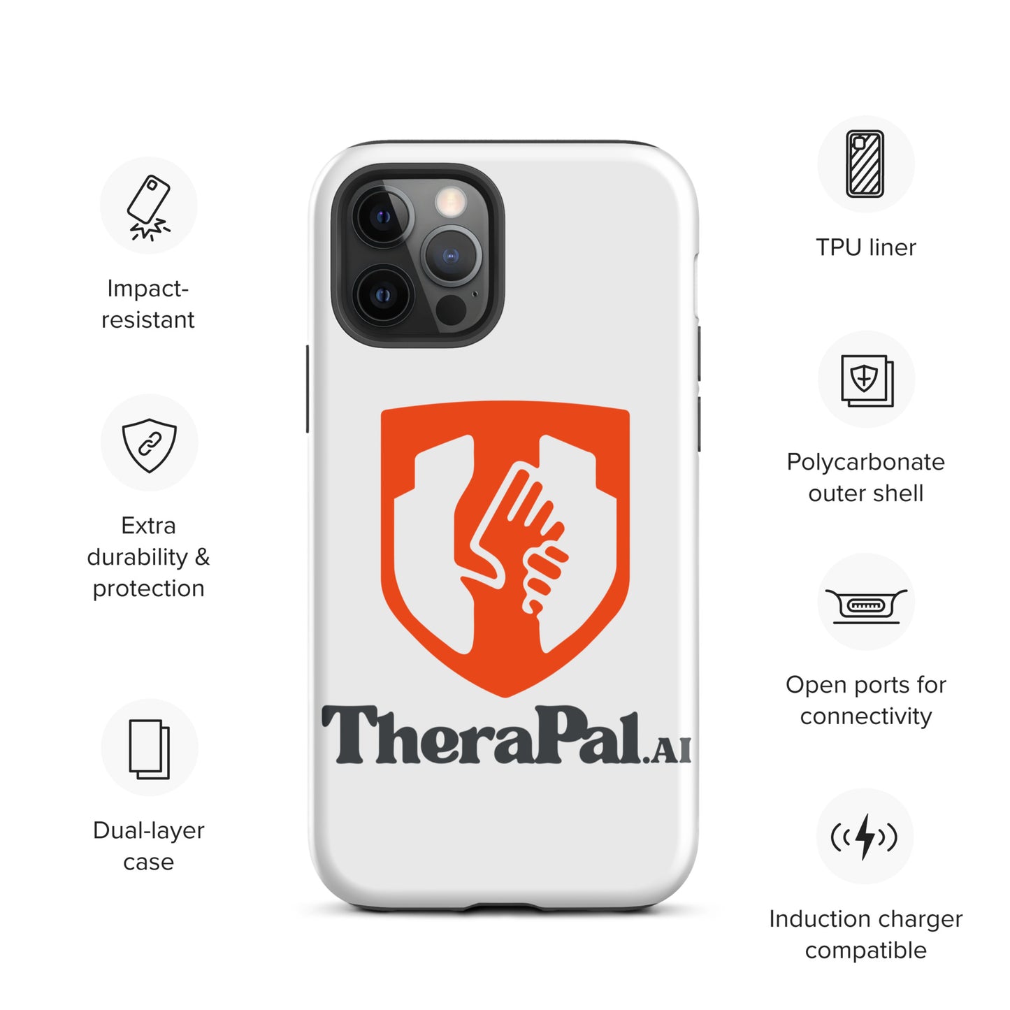 Tough Case for iPhone® (black text)