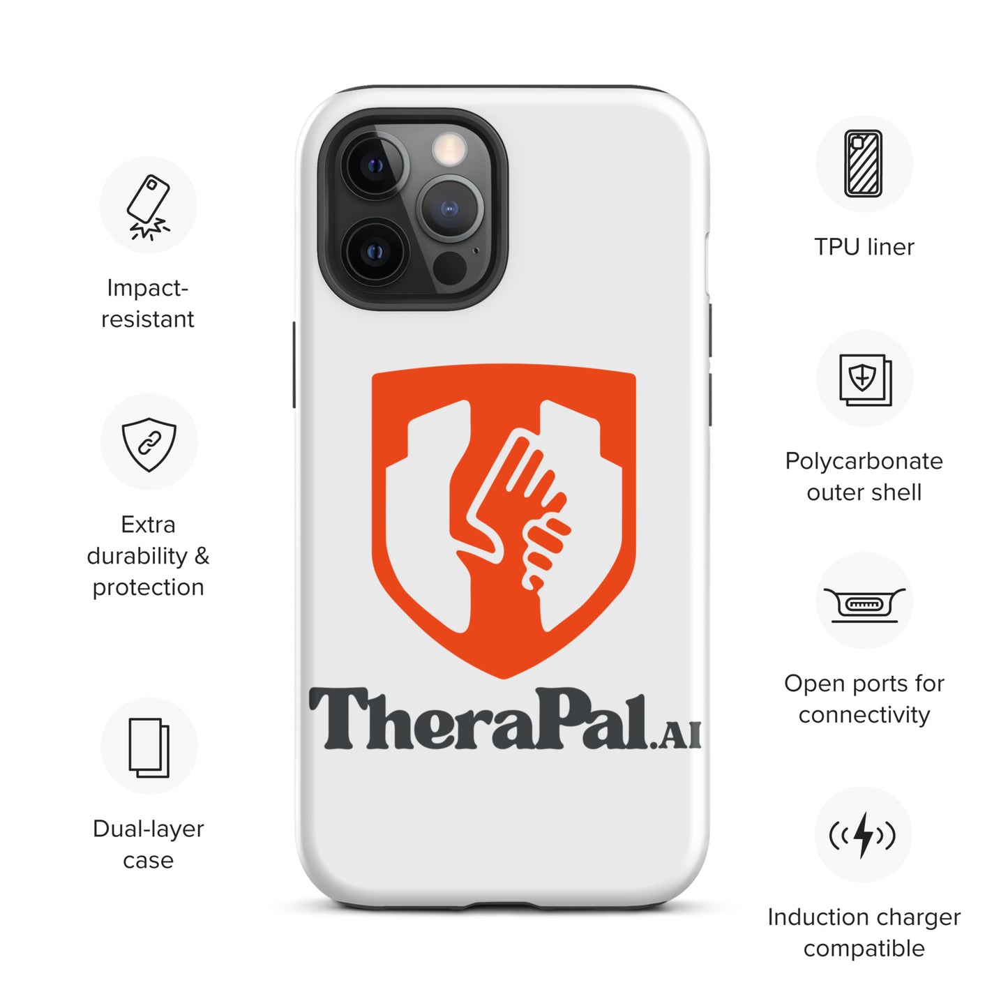 Tough Case for iPhone® (black text)