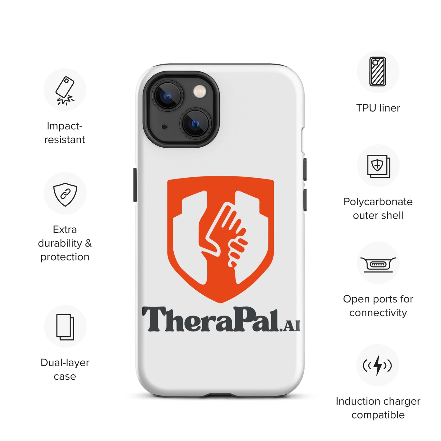 Tough Case for iPhone® (black text)