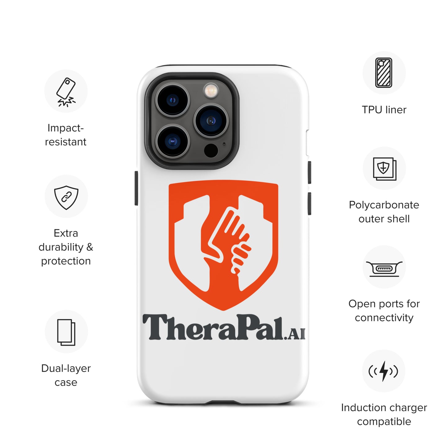 Tough Case for iPhone® (black text)