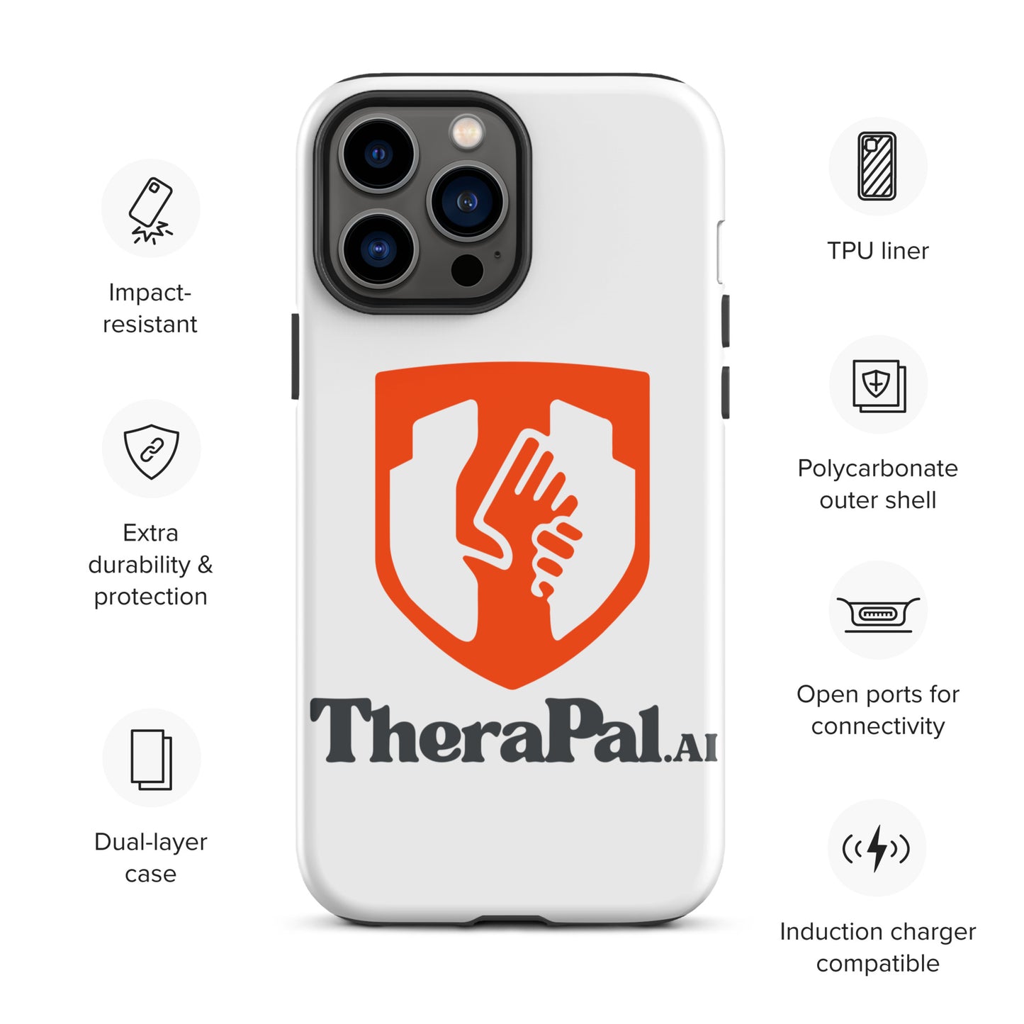 Tough Case for iPhone® (black text)