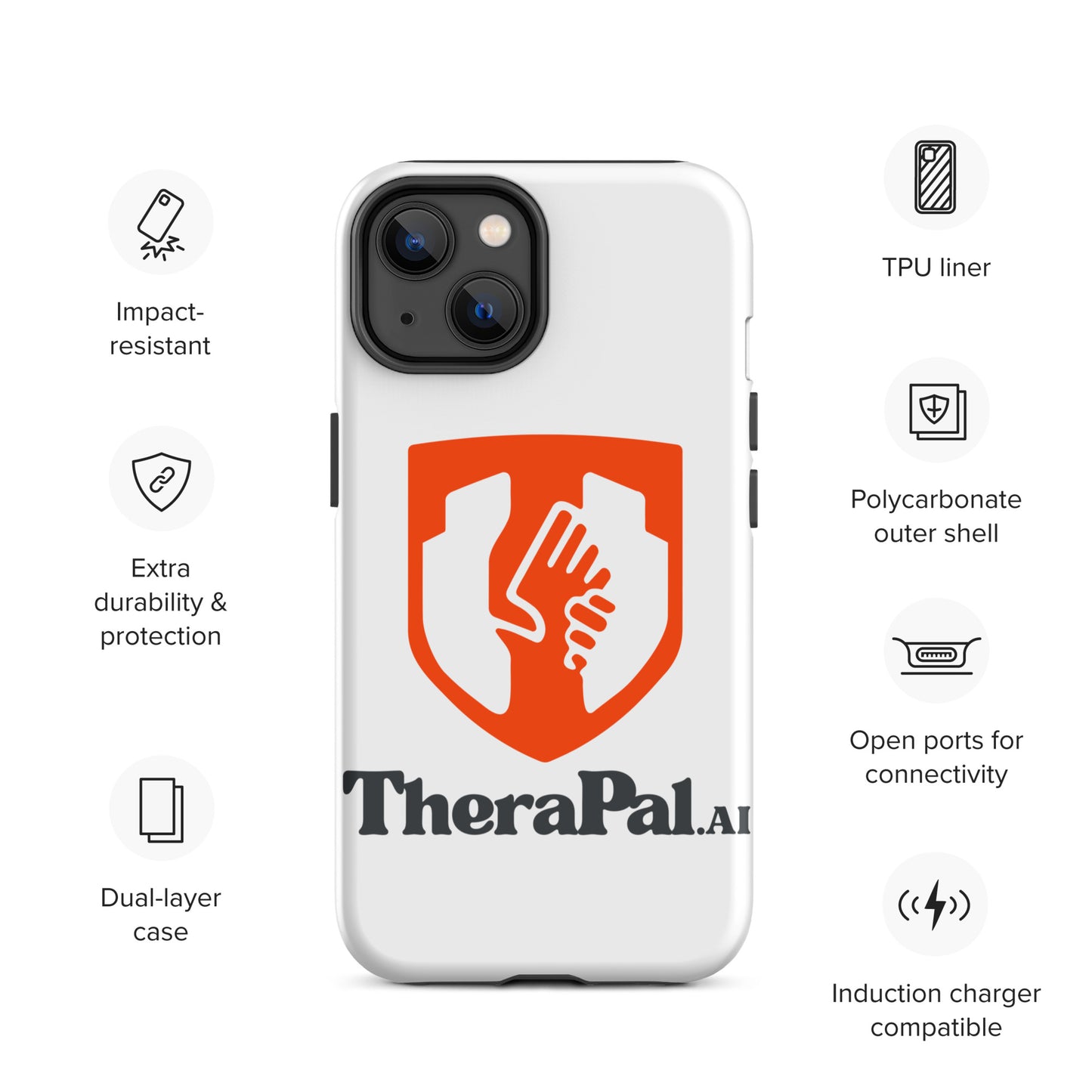 Tough Case for iPhone® (black text)