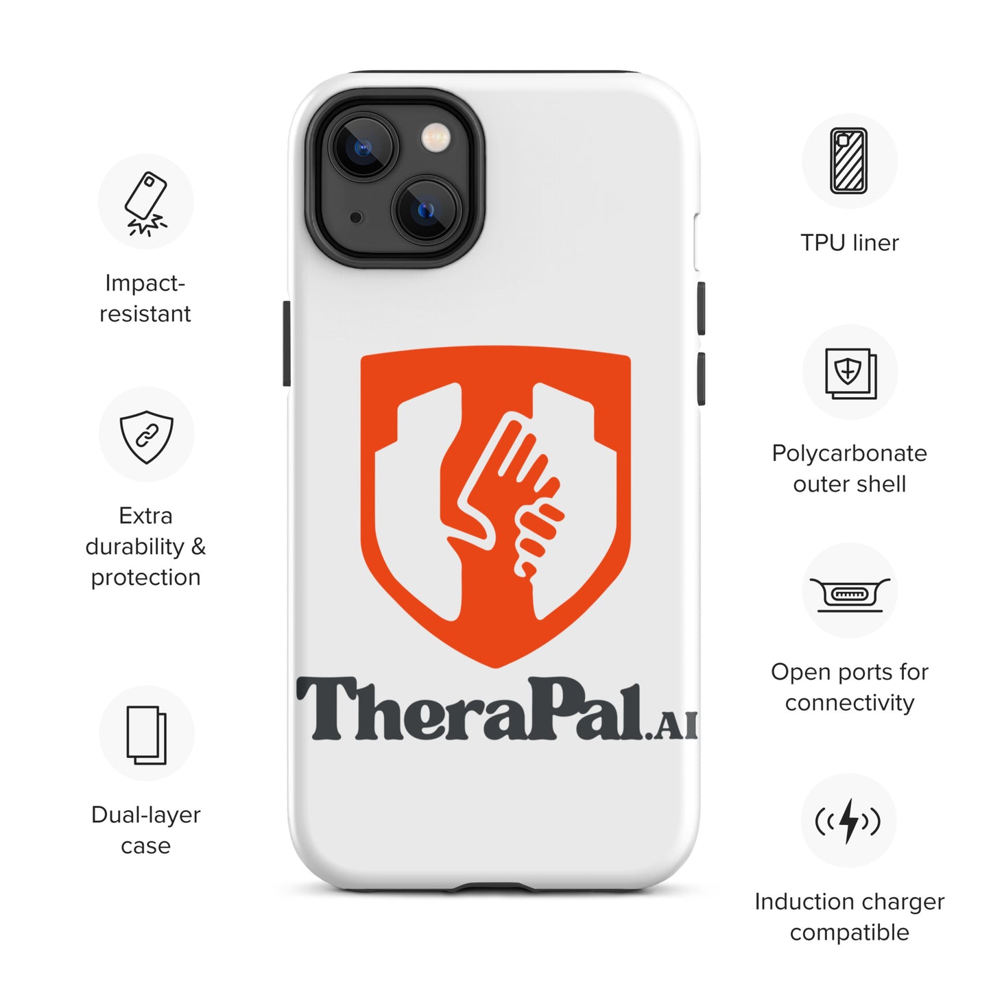 Tough Case for iPhone® (black text)