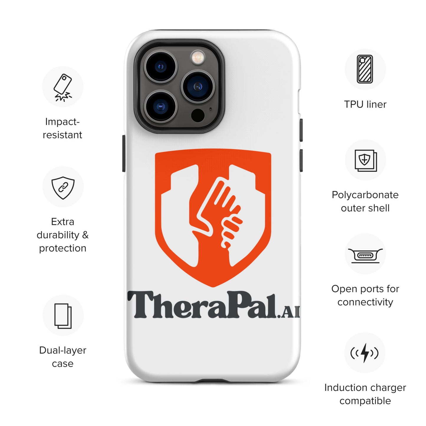 Tough Case for iPhone® (black text)