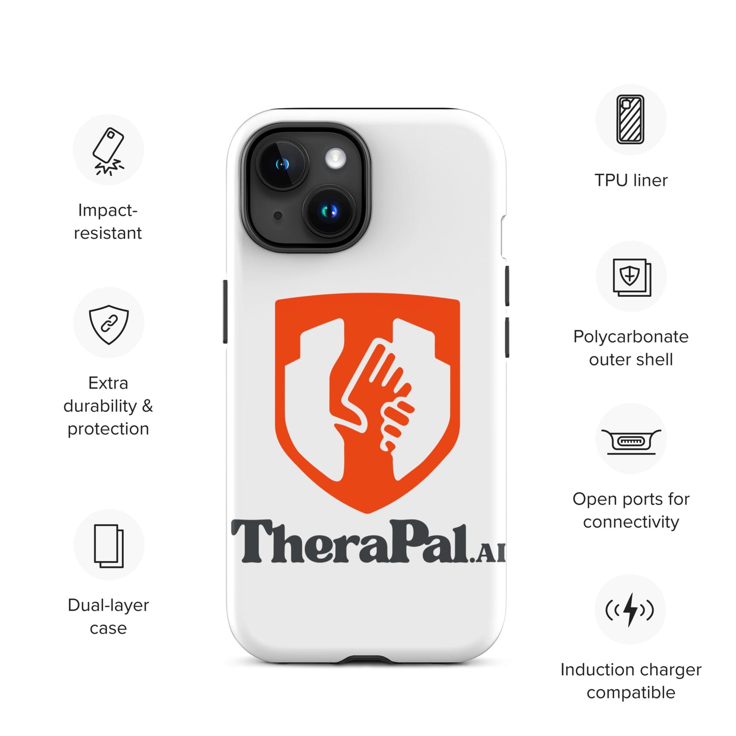 Tough Case for iPhone® (black text)