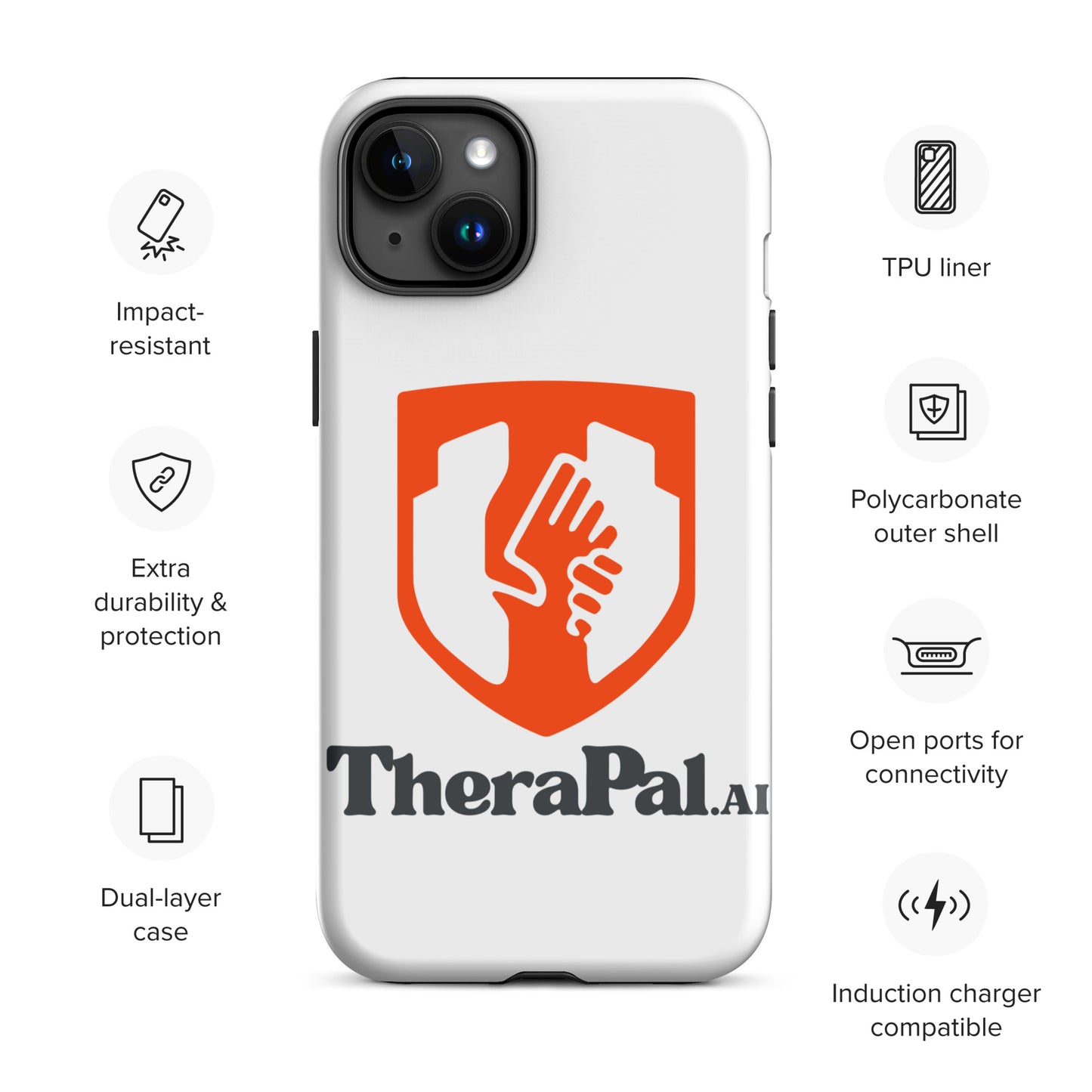 Tough Case for iPhone® (black text)