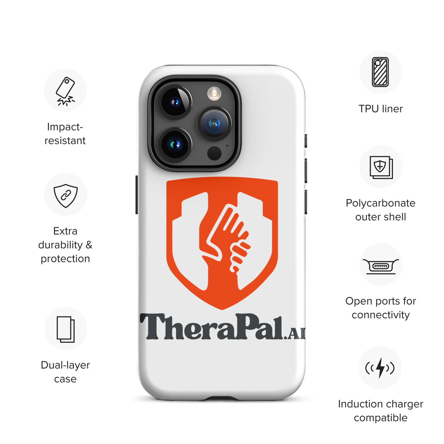 Tough Case for iPhone® (black text)