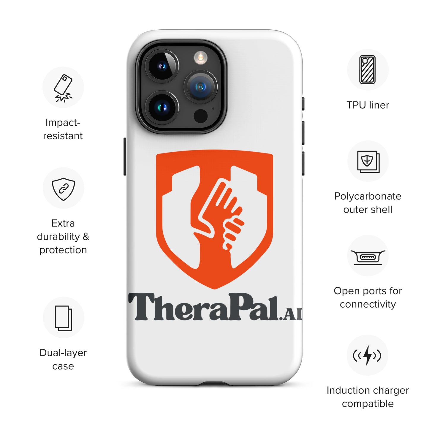 Tough Case for iPhone® (black text)