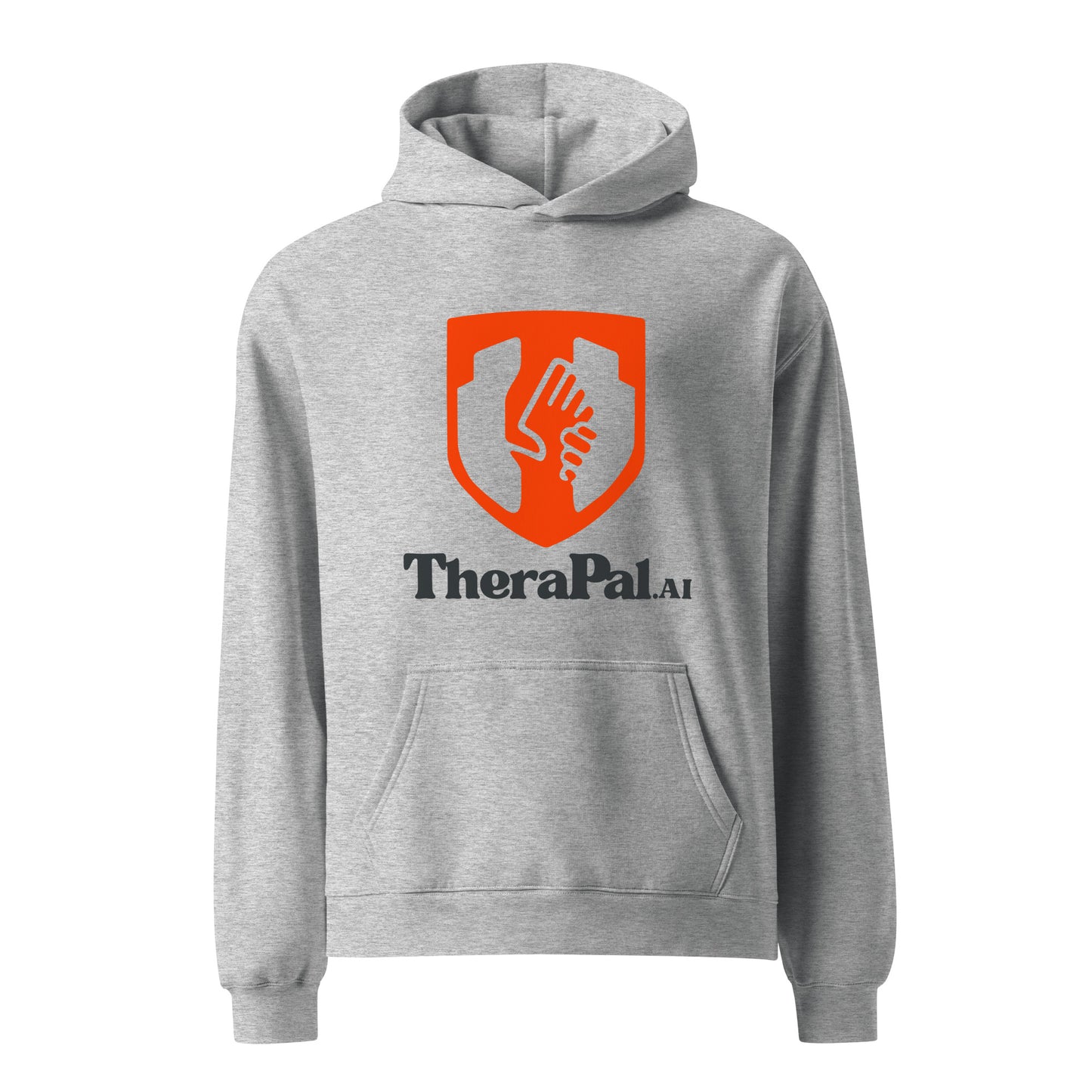 Unisex oversized hoodie (black text)